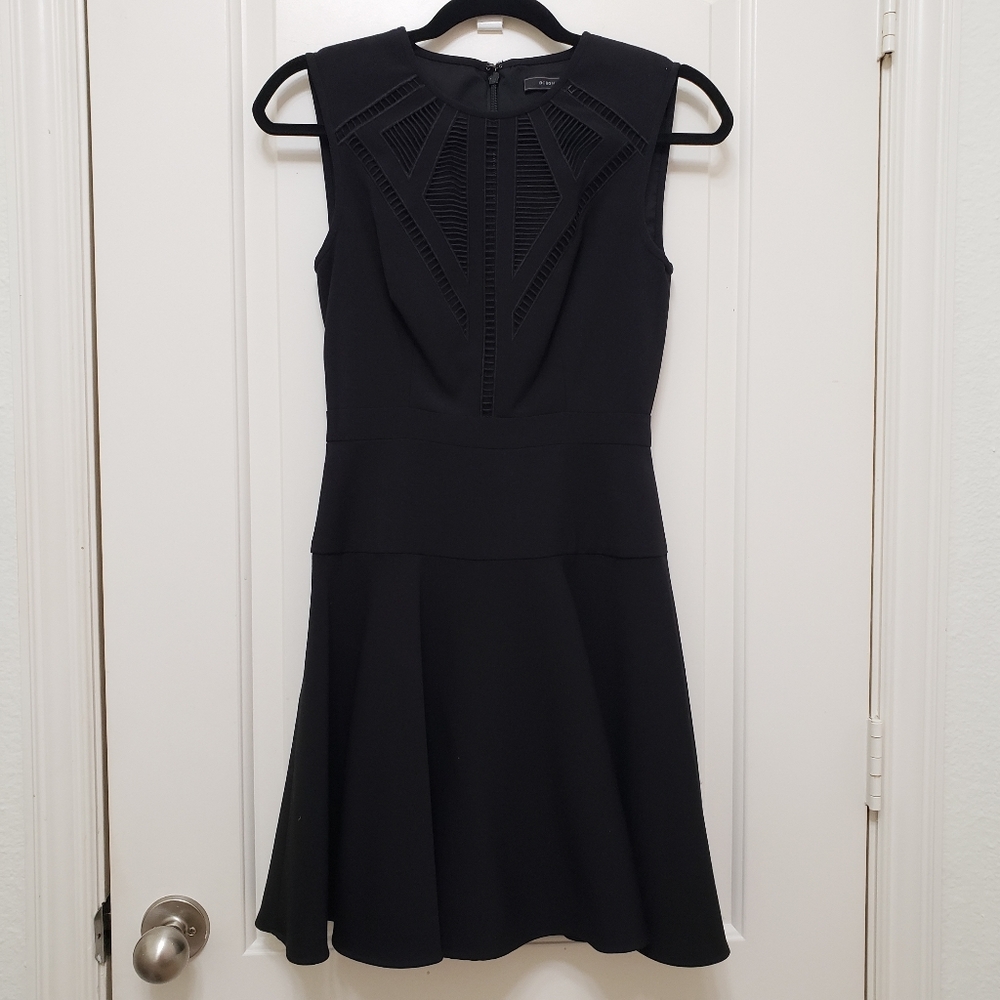 BCBGMaxAzria Embroidered Sheer-Trim Dress - Picture 2 of 16
